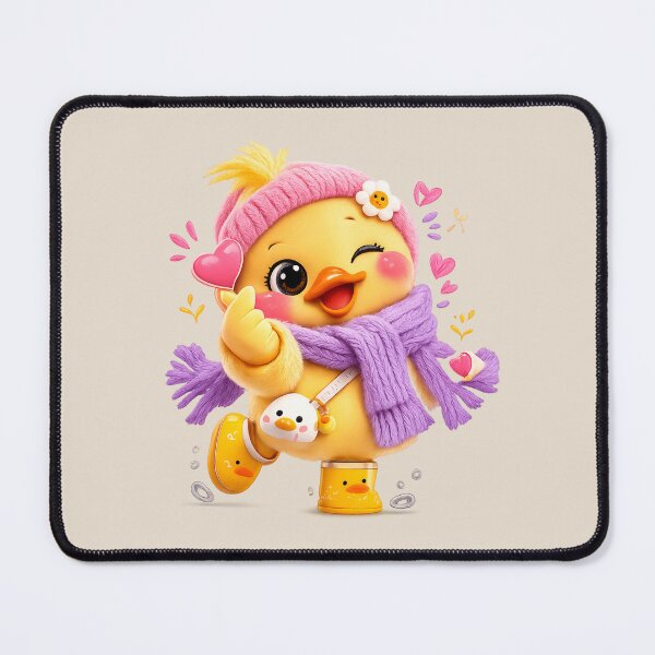 Item preview, Kawaii Duck Finger Heart | Cute Korean Rainy Day designed and sold by Moons Studio.