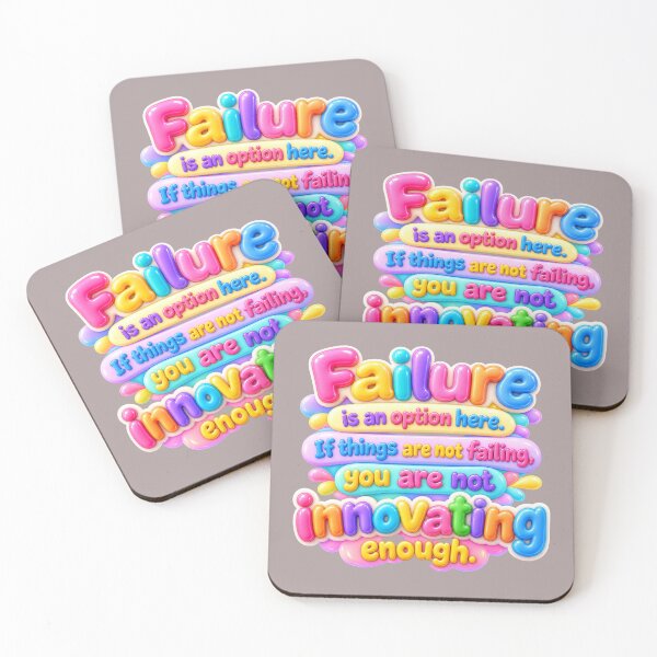 Item preview, Failure Is An Option | Innovate & Risk Tech Entrepreneur Quote Graphic Design designed and sold by ManggaeJM.