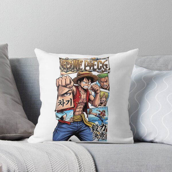 Item preview, One Piece Luffy Straw Hat Pirates Comic Panel Collage designed and sold by FreakToons.