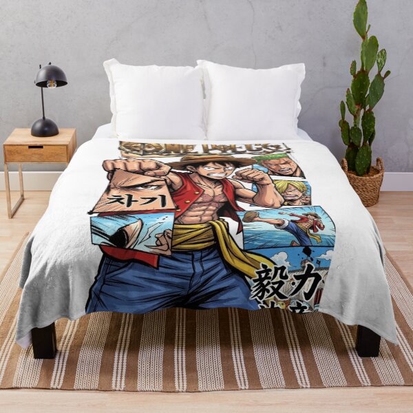 Item preview, One Piece Luffy Straw Hat Pirates Comic Panel Collage designed and sold by FreakToons.