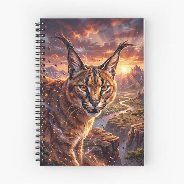 Item preview, Wild Caracal - Fiery Savanna Art designed and sold by Lucid Dream Pixel.