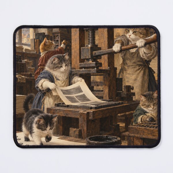 Item preview, Cats at the Wooden Press designed and sold by Ocelot-T.