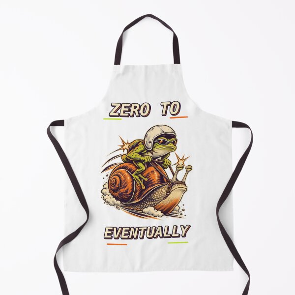 Item preview, Zero To Eventually Funny Frog Snail Racing Graphic designed and sold by RAX Mirth Studio.