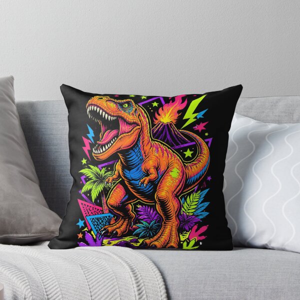 Item preview, Psychedelic Neon T-Rex Dinosaur Retro Pop Art designed and sold by Skyrocketz.