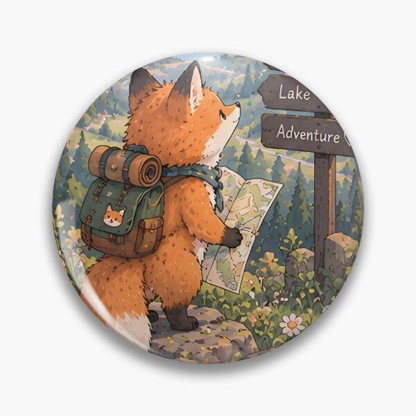 Item preview, Little Fox Traveler – Fox with Suitcase Design designed and sold by KWW SHOP.
