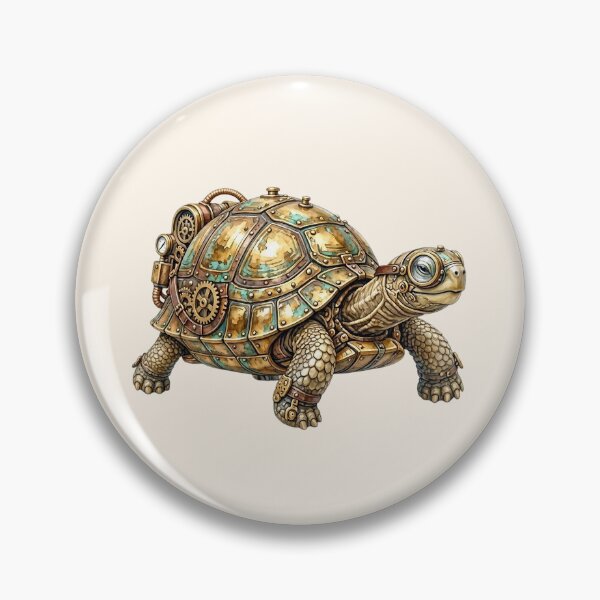Item preview, Steampunk Turtle – Vintage Watercolor Mechanical Tortoise designed and sold by SweetLilith.