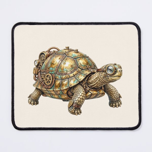Item preview, Steampunk Turtle – Vintage Watercolor Mechanical Tortoise designed and sold by SweetLilith.