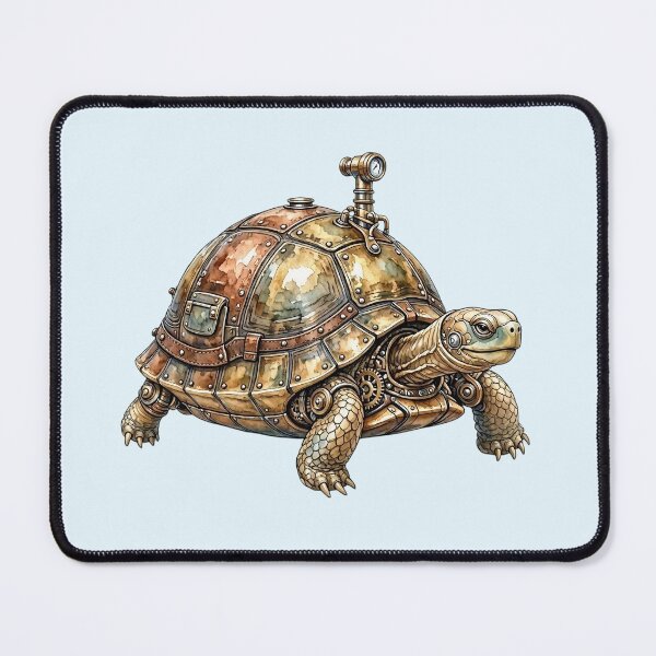 Item preview, Steampunk Turtle – Vintage Watercolor Mechanical Tortoise designed and sold by SweetLilith.
