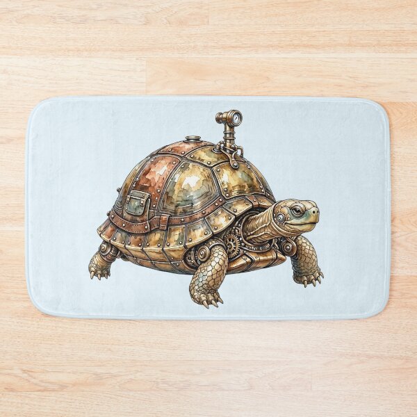 Item preview, Steampunk Turtle – Vintage Watercolor Mechanical Tortoise designed and sold by SweetLilith.