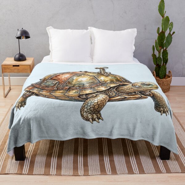 Item preview, Steampunk Turtle – Vintage Watercolor Mechanical Tortoise designed and sold by SweetLilith.