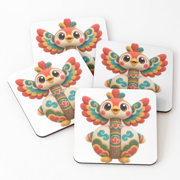 Item preview, Cute Rounded Mascot of a Tall Slender Wooden Pole Topped With a Carved Wooden Bird, Folk Village Guardian Totem Shape — Marker-style Digital Illustration designed and sold by radou88.
