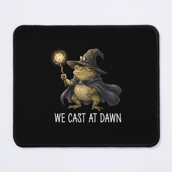 Item preview, We Cast at Dawn Wizard Frog Funny Magic Quote designed and sold by MiALopezArt.