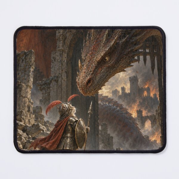 Item preview, Armored Cat Faces the Dragon designed and sold by Ocelot-T.