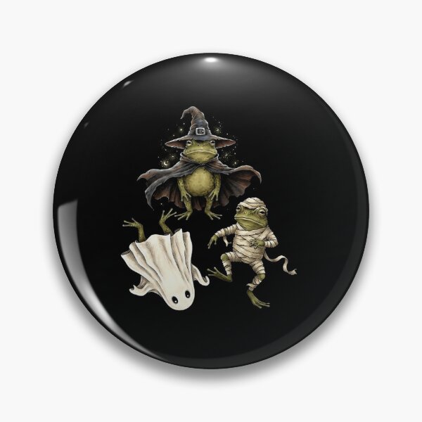 Item preview, Cute Halloween Frogs in Witch Ghost and Mummy Costumes designed and sold by MiALopezArt.