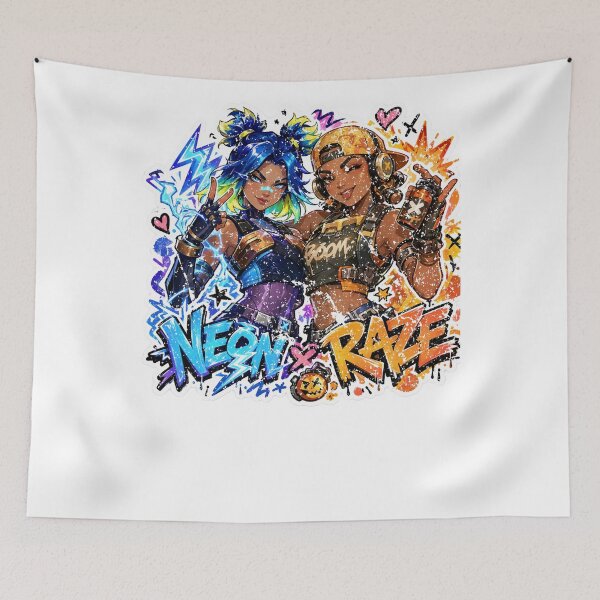 Item preview, Valorant Neon Raze Doodle Fan Art Classic  designed and sold by glennacanfield.