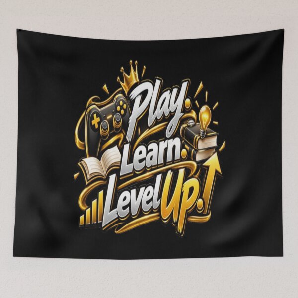 Item preview, Play Learn Level Up – Gaming Education & Personal Growth Motivational Design designed and sold by v6ziix.