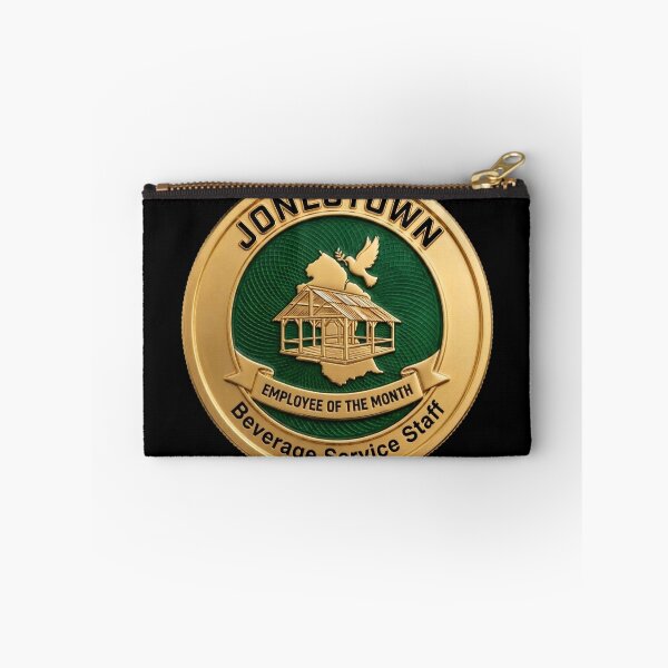 Item preview, Jonestown Beverage Service Staff - Employee of the Month Fake Badge designed and sold by RogueSquirrels.