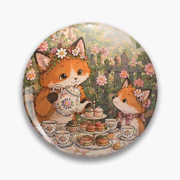 Item preview, Fox Tea Party – Cute Fox Design designed and sold by KWW SHOP.