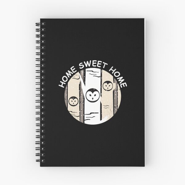 Item preview, Home Sweet Home Owl Birch Trees Winter Circle Design designed and sold by helencacu.