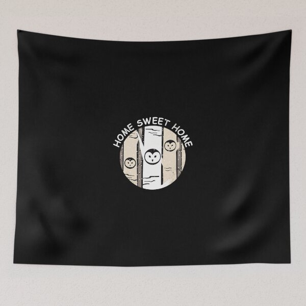 Item preview, Home Sweet Home Owl Birch Trees Winter Circle Design designed and sold by helencacu.