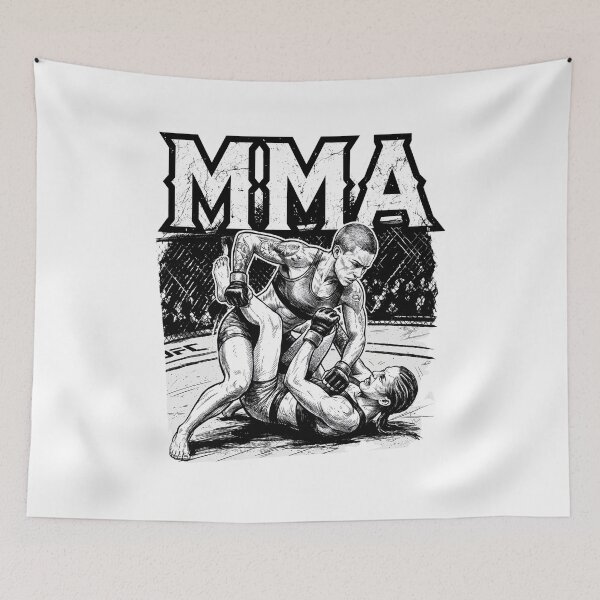 Item preview, Gritty Female MMA Grappling Sketch designed and sold by ALEXJACKSONS.