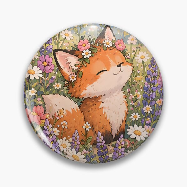Item preview, Fox, Flowers and Butterfly - Botanical Design designed and sold by KWW SHOP.