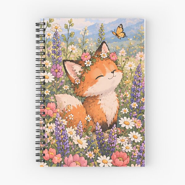Item preview, Fox, Flowers and Butterfly - Botanical Design designed and sold by KWW SHOP.