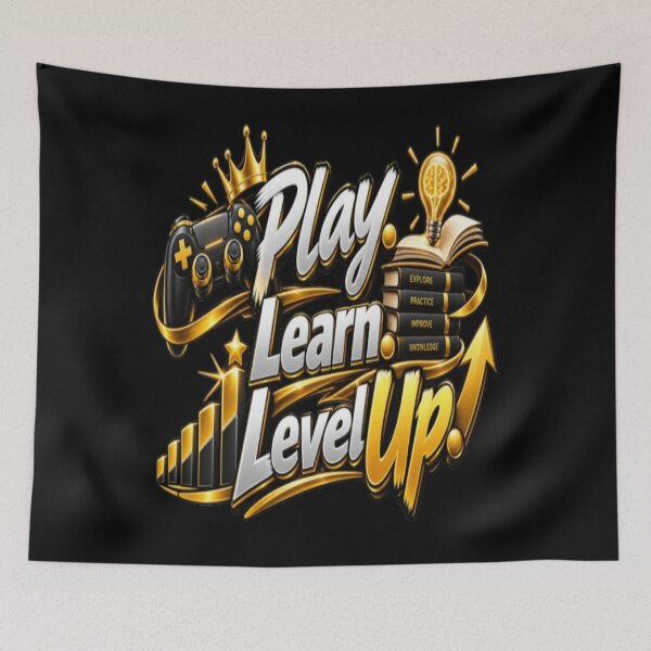 Item preview, Play Learn Level Up  Gaming Education  Personal Growth Motivational Design designed and sold by v6ziix.