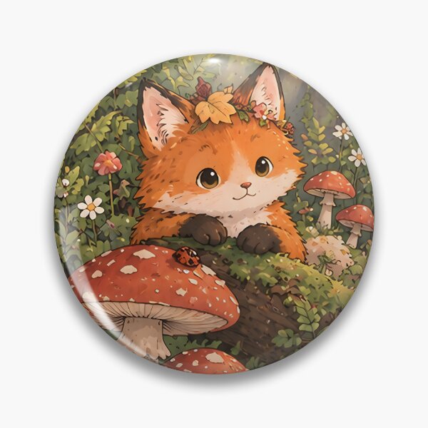 Item preview, Fox & Mushroom – Woodland Fox Design designed and sold by KWW SHOP.