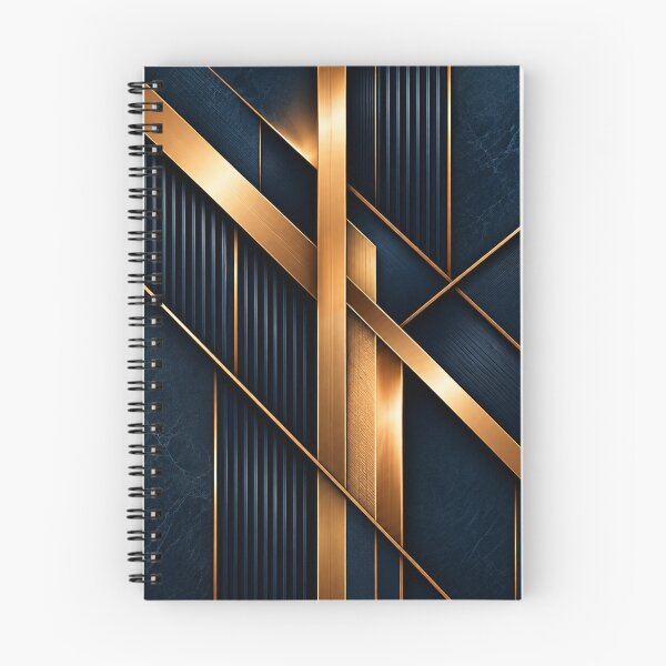 Item preview, Modern Lines — Deep Navy & Champagne Gold designed and sold by nininox.