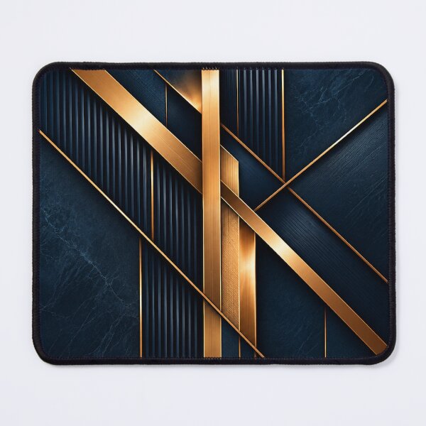 Item preview, Modern Lines — Deep Navy & Champagne Gold designed and sold by nininox.