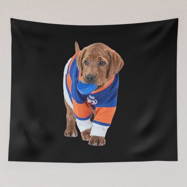Item preview, Blue Orange Striped Pup with Ball designed and sold by Danietamper.