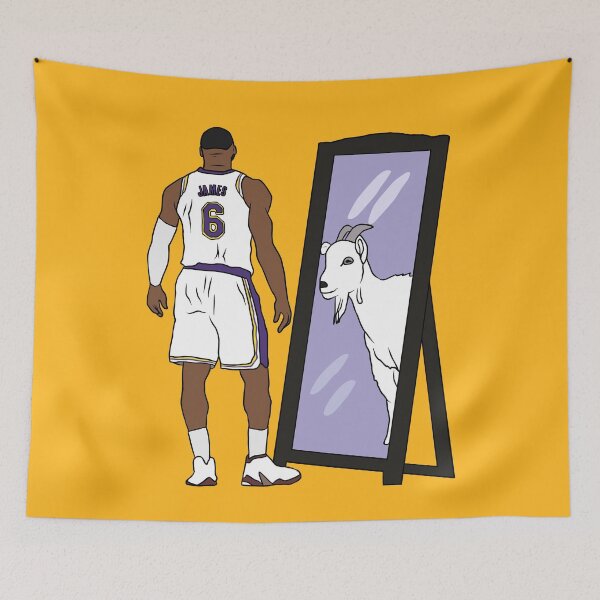 Item preview, LeBron James Mirror GOAT (LA #6) designed and sold by RatTrapTees.