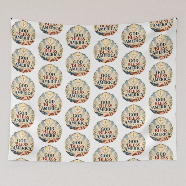 Item preview, Patriotic Gift - God Bless America designed and sold by RedRubyBubble.
