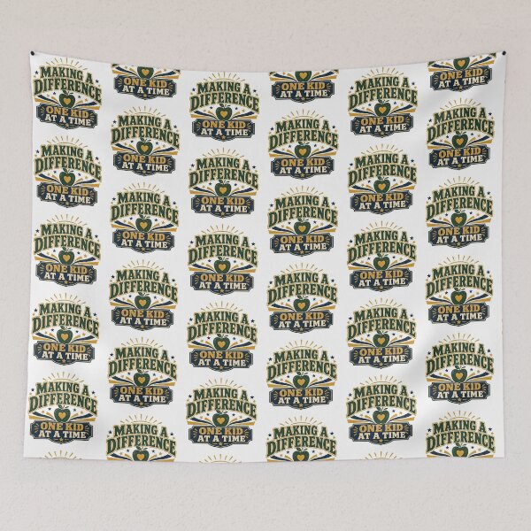 Item preview, Making A Difference - One Kid at Time Teacher Back to School designed and sold by RedRubyBubble.