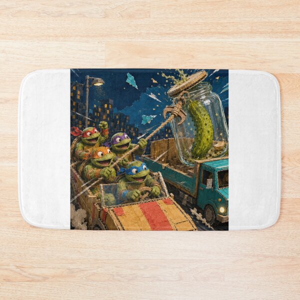 Item preview, The Last Pickle Turtle Rescue – Whimsical Fantasy Vehicle Art 3 designed and sold by Mirgonhood.