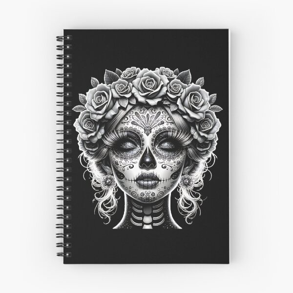 Item preview, La Catrina Mysterious Beauty of the Dia de los Muertos Black and White designed and sold by PugD.