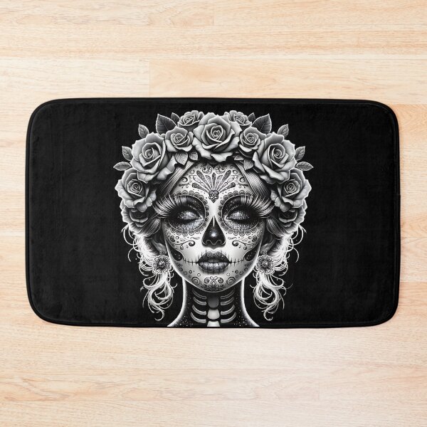 Item preview, La Catrina Mysterious Beauty of the Dia de los Muertos Black and White designed and sold by PugD.