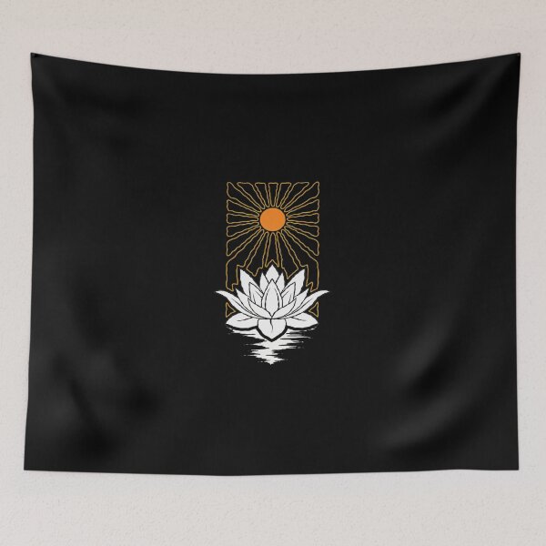 Item preview, Lotus Sun Water Reflection Zen Meditation Graphic designed and sold by helencacu.