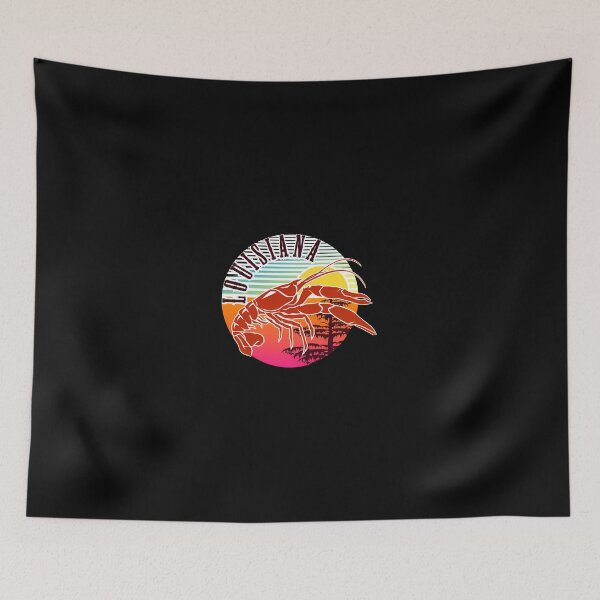Item preview, Louisiana Crawfish Sunset Retro Graphic designed and sold by lamercarv.
