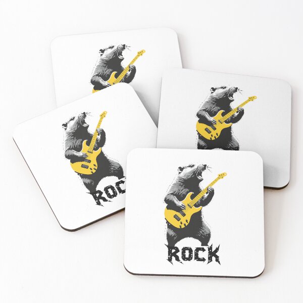 Item preview, Groundhog Rocker Bass Player Stencil Art designed and sold by JESSICGALIS.
