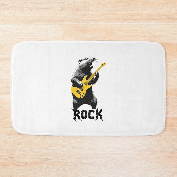 Item preview, Groundhog Rocker Bass Player Stencil Art designed and sold by JESSICGALIS.