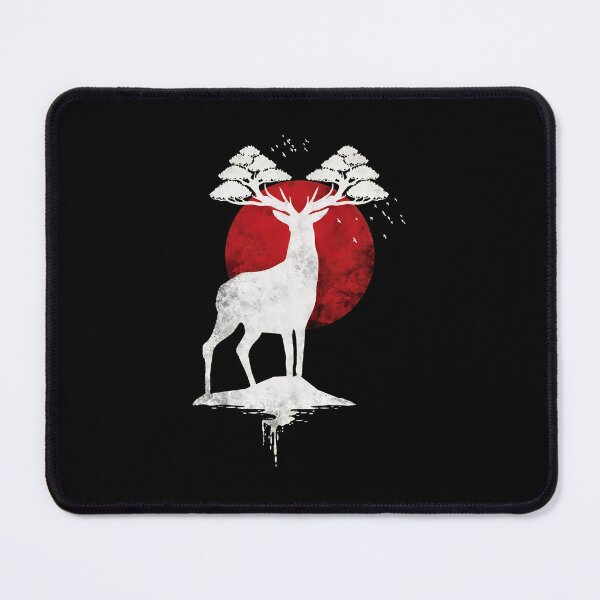 Item preview, Majestic Stag with Bonsai Antlers under Red Moon designed and sold by lasopent.