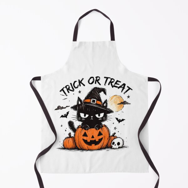Item preview, Trick or Treat - Grumpy Black Cat in Jack-o'-Lantern designed and sold by AnyGil.