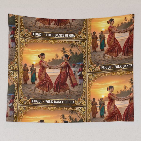 Item preview, Fugdi — Folk Dance of Goa | Goan Cultural Art designed and sold by Goanheartprints.