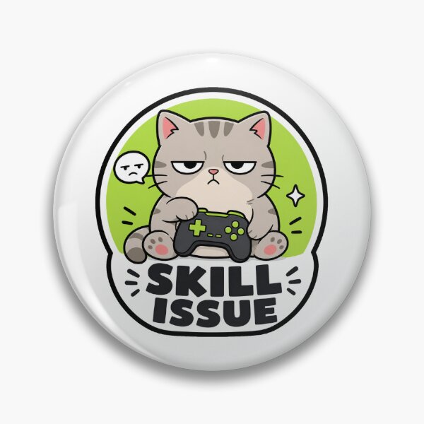 Artikelvorschau, Grumpy Cat Geschenk - Skill Issue Gaming entworfen und verkauft von RedRubyBubble.