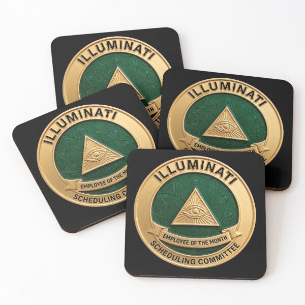 Item preview, Illuminati Scheduling Committee - Employee of the Month Fake Badge designed and sold by RogueSquirrels.