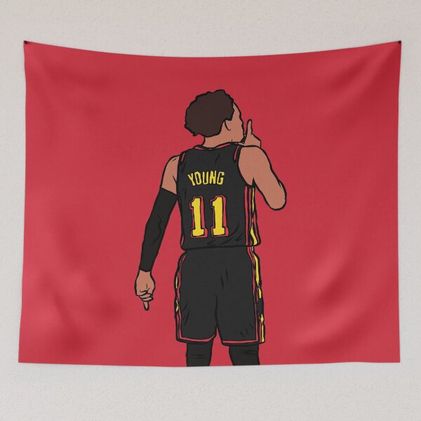 Aperçu de l'œuvre Trae Young fait taire le jardin créée et vendue par RatTrapTees.