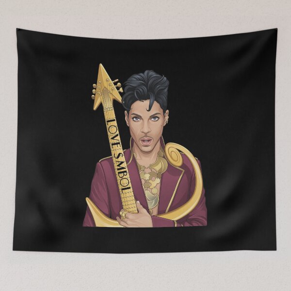 Item preview, Iconic Musician Portrait With Gold Symbol Guitar designed and sold by JESSICGALIS.