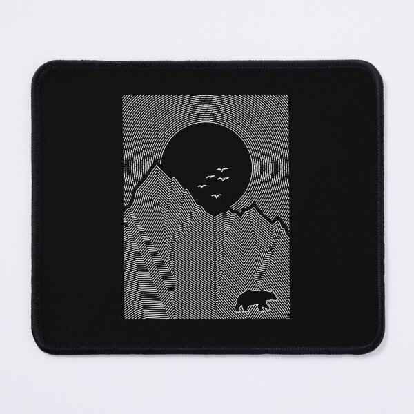 Item preview, Minimalist Bear Mountain Sun Birds Line Art designed and sold by sotospor.